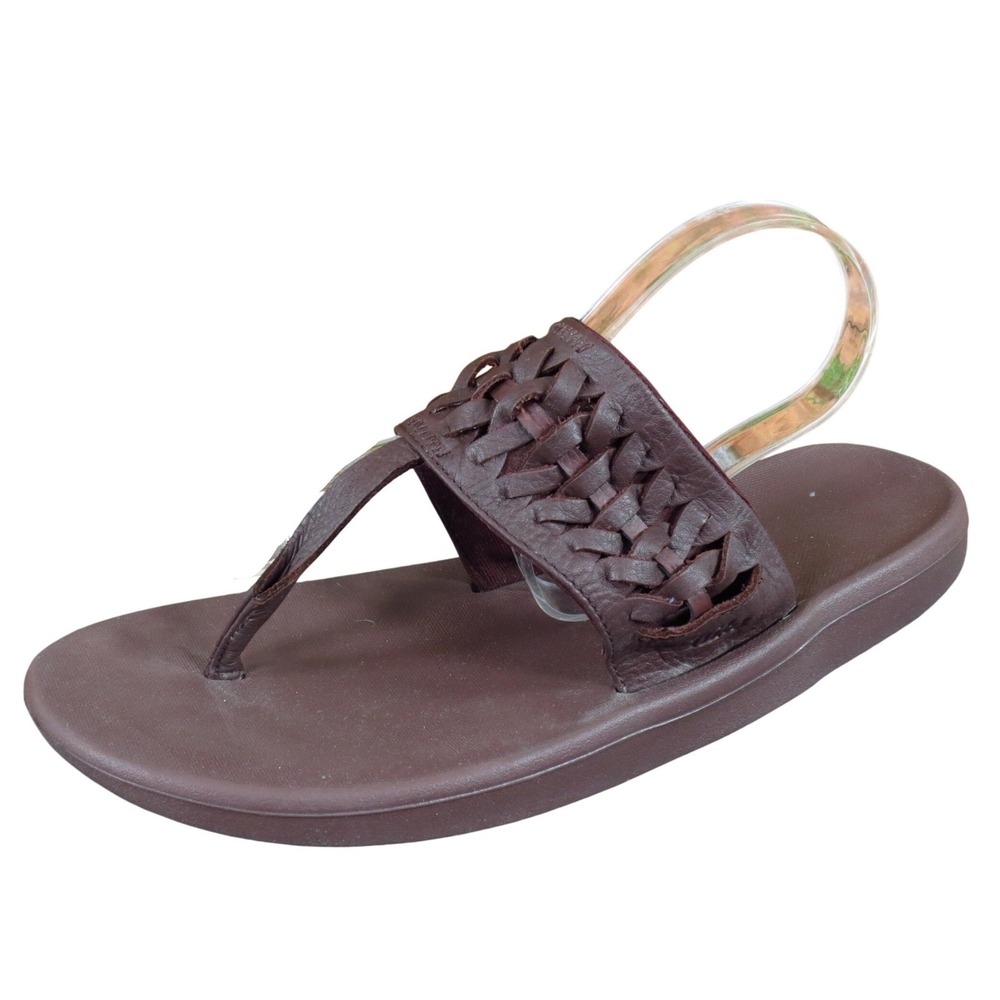 Nike Bella Kai 2 Women Sandal 12 Casual Comfort Brown Woven Leather Strap